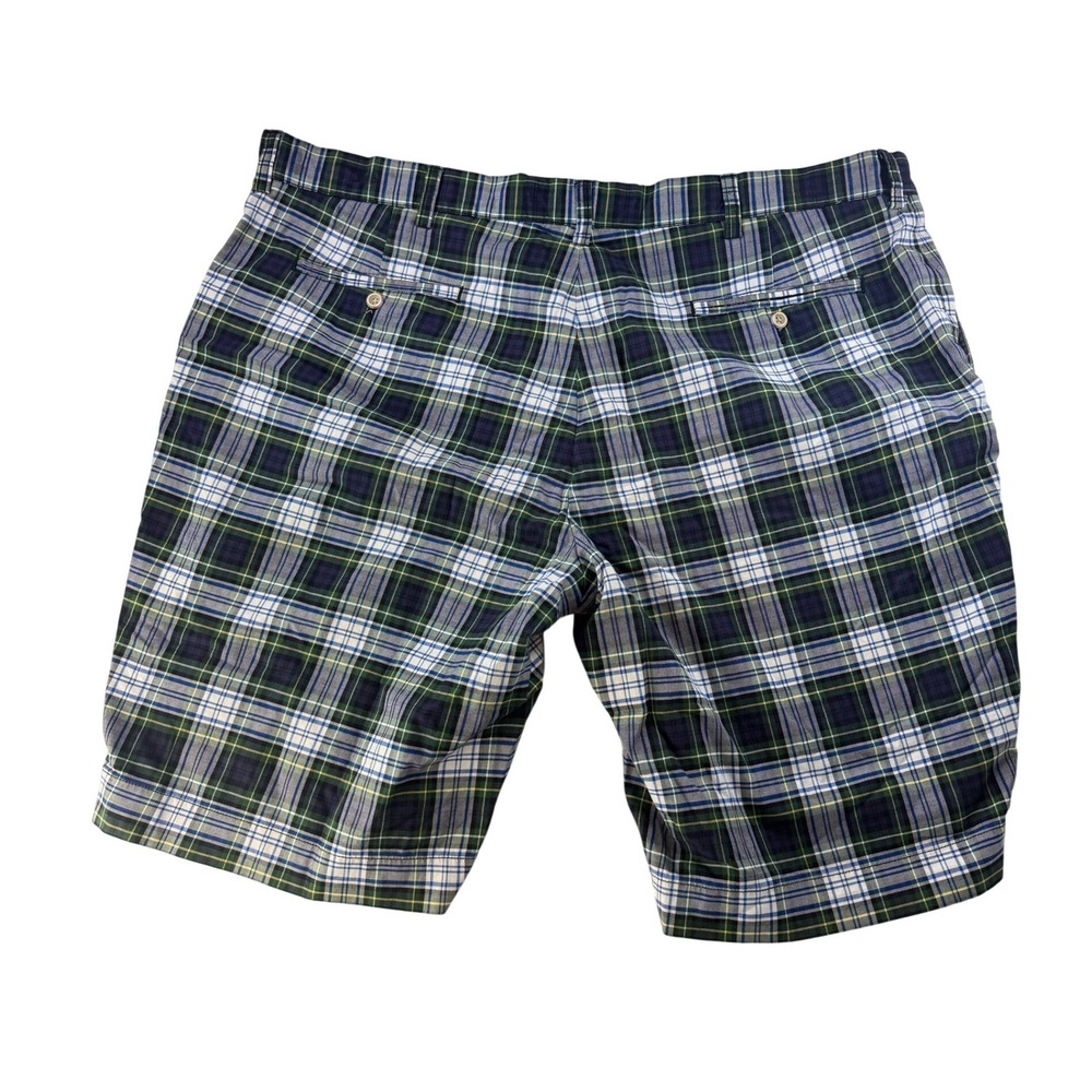 Polo Ralph‎ Lauren Men Tartan Plaid Shorts Size 42 Blue Green